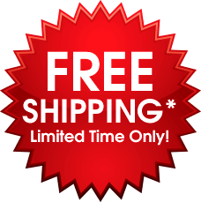 Free shipping asterisk. Limited time only.