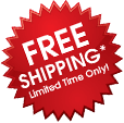 Free shipping asterisk. Limited time only.