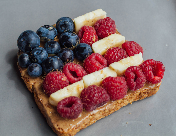 Peanut Butter Berry Banana Toast