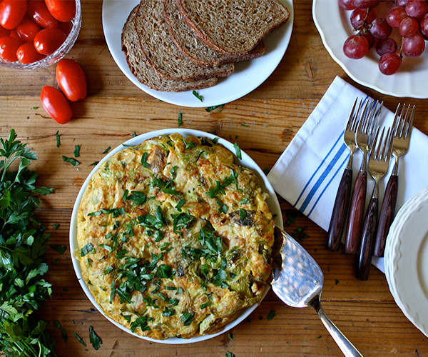 Turkey and Brussels Sprouts Frittata