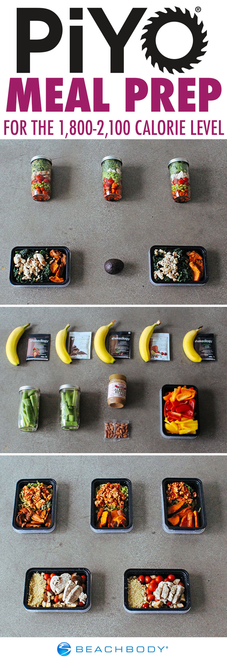 PiYo Meal Prep for the 1,800–2,100 Calorie Level - The Beachbody Blog