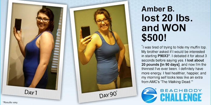 P90X3 Results: Amber Lost 20 Pounds and Won $500 | The Beachbody Blog