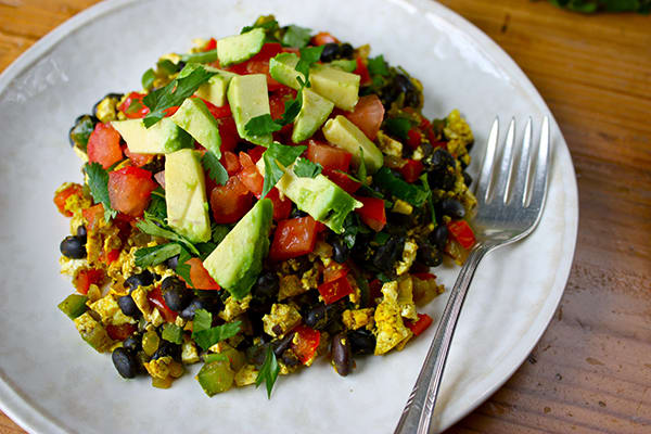 Healthy Breakfast - Mexican Tofu Breakfast Scramble