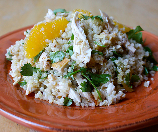 Chicken with Quinoa Oranges Walnuts