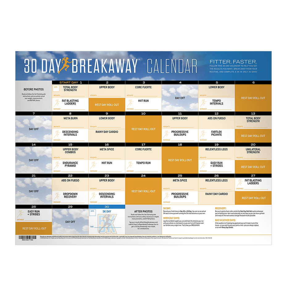 30 Day Breakaway Bod Performance Pack Team Beachbody Us