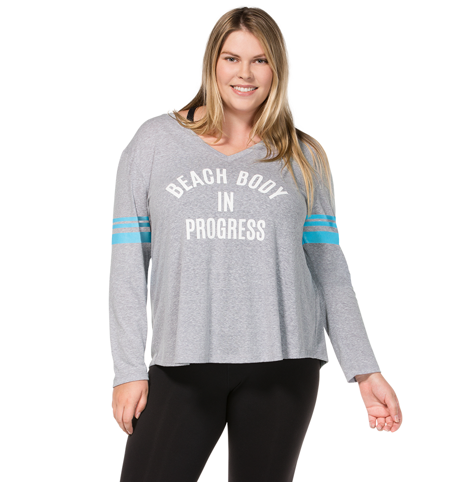 AC for Beachbody Plus Size Progress Long Sleeve