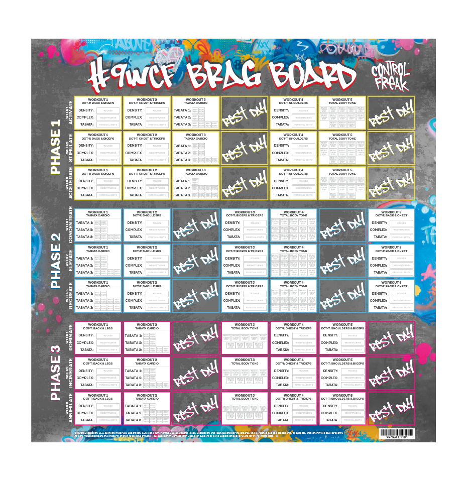 9 Week Control Freak BOD Shakeology Challenge Pack Team