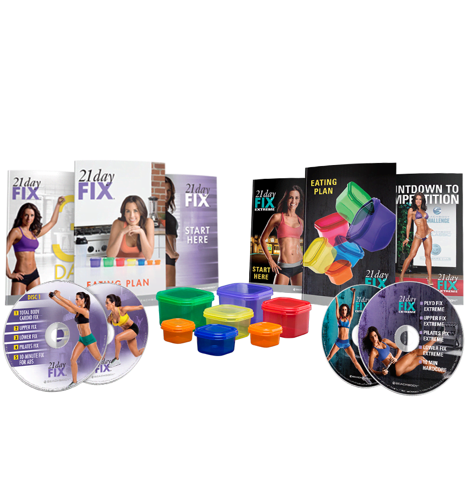 21 Day Fix & 21 Day Fix EXTREME Accessories + DVDs Bundle